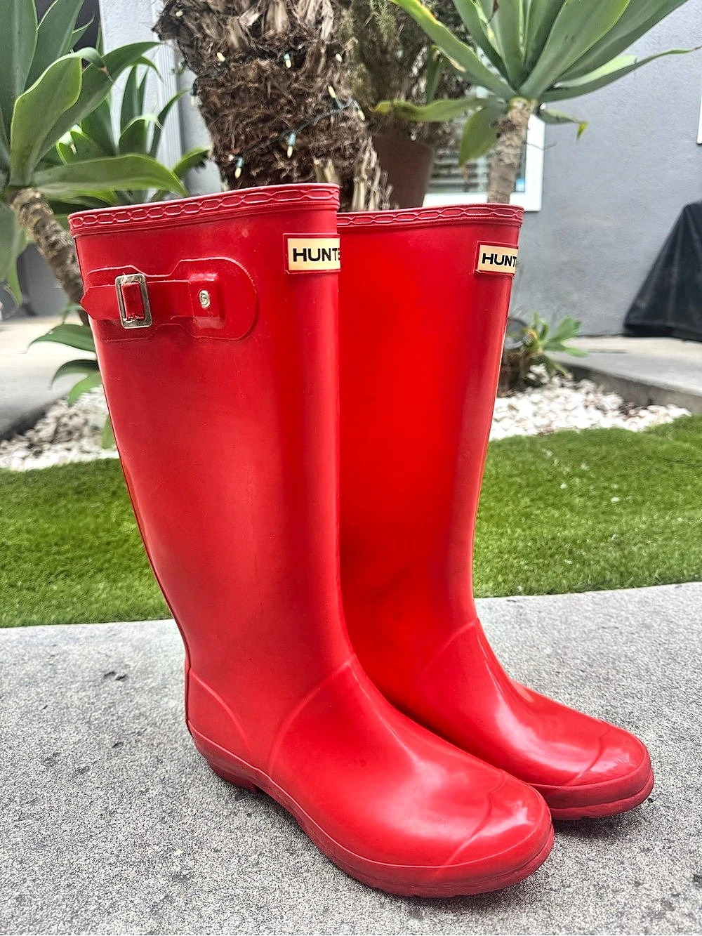 Hunter Original Tall Rain Boots Red